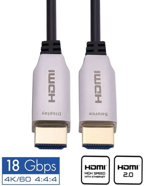 35M HDMI 2.0 ACTIVE OPTICAL FIBRE CABLE 4K 60HZ HIGH SPEED