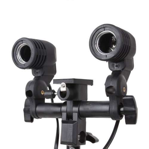 Studio Photography Double Head Light Socket Holder  ** FREE DELIVERY **