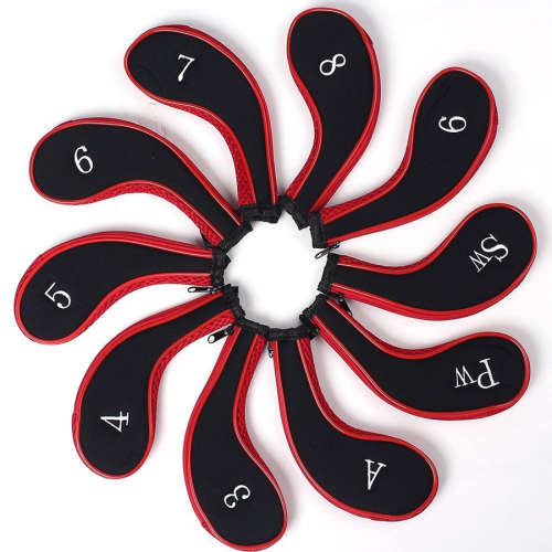 10pc Golf Club Head Covers with Zipper  ** FREE DELIVERY **