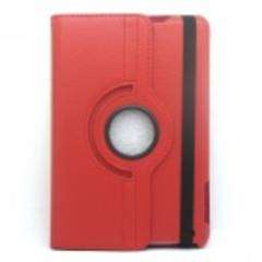 Protective PU Leather 360 degree rotation case for Ipad mini  - Red.