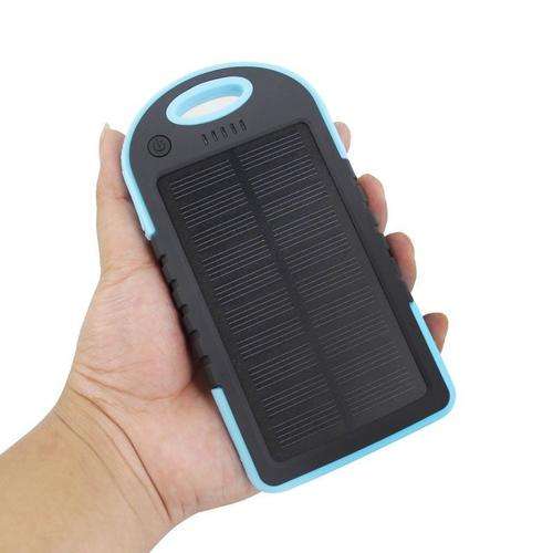 5000mAh Portable Waterproof Solar Charger Dual USB External Battery Power Bank FREE DELIVERY