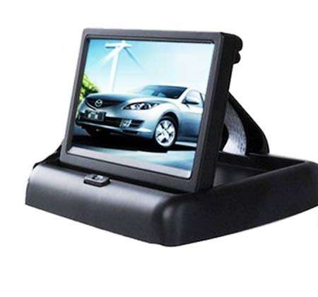 2 Channel Video 4.3 " Foldable TFT LCD Colour Camera Rearview  Car Monitor  * FREE DELIVERY *