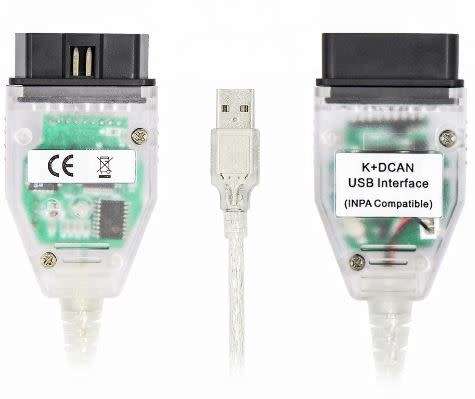 BMW INPA K+DCAN Diagnostic Interface, FT232RL Chip, Green PC Board