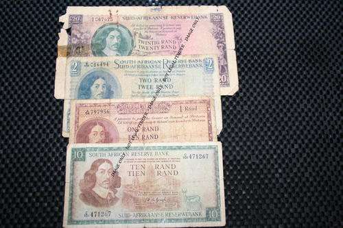 ##### SET of Very old South African Notes R20,R10,R2,R1 #####