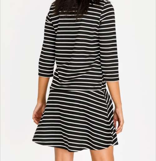 VERO MODA Ladies black and white stripped dress (Large Size)