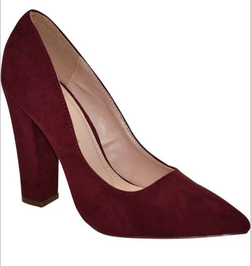 Soul Candy Wine Willow Pointed Toe Block Heel