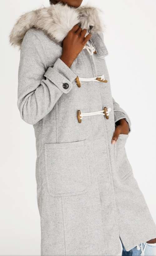 C(INCH) Grey Longline  Duffle Coat (Winter Collection)