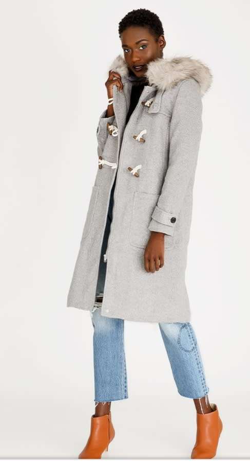 C(INCH) Grey Longline  Duffle Coat (Winter Collection)
