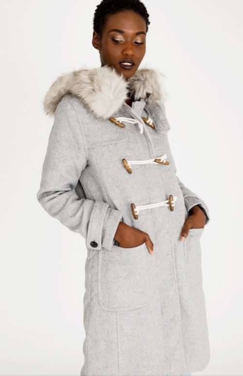 C(INCH) Grey Longline  Duffle Coat (Winter Collection)