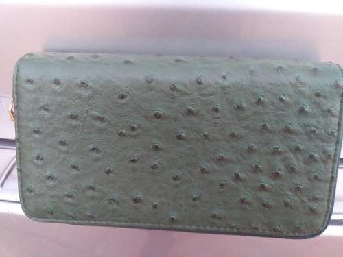 Brat & Scot Green Double Zipper Snake Purse