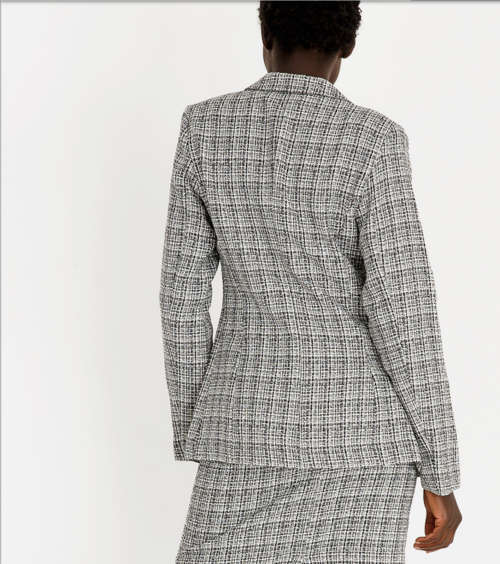 EDIT Grey Regular Straight Cut Polyester & Fit Blazer Suit