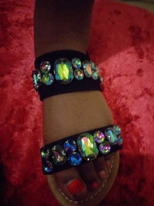 Shoe Republica Jory Pearl Toe Flat Sandals