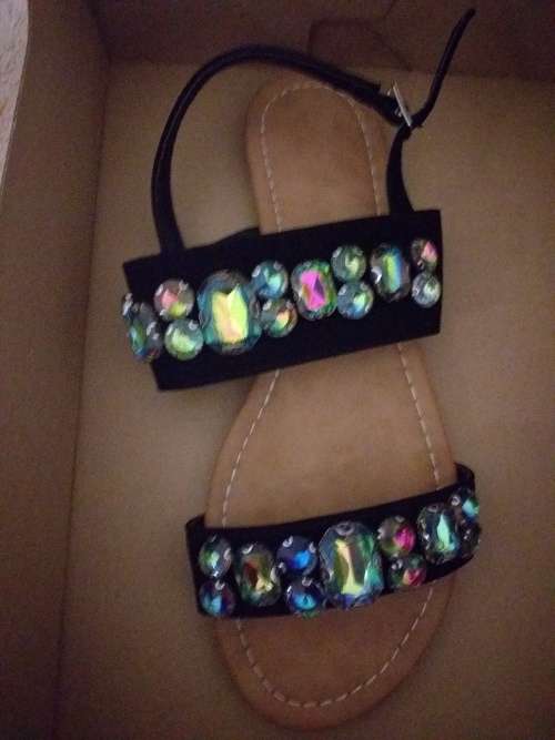 Shoe Republica Jory Pearl Toe Flat Sandals