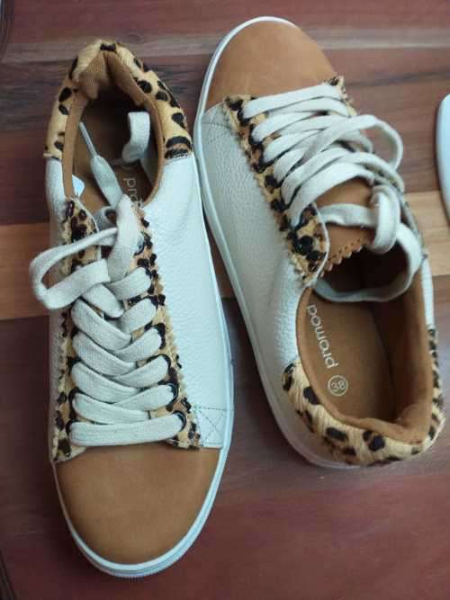 Promod Genuine Leather Designer Label Sneakers