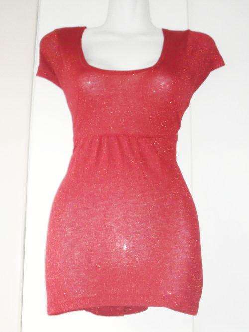Beautiful Red Sparkle Baby Doll Top NEW *SPECIAL*