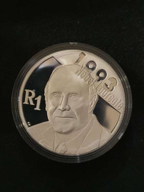 2007 Silver R1 Proof coin FW De Klerk