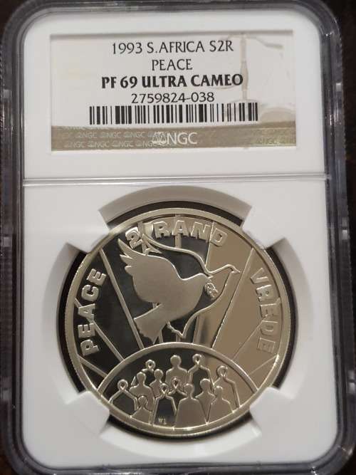 1993 SILVER R2 PEACE NGC PF 69 UC