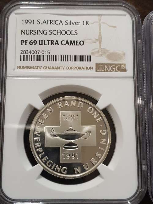 1991 Silver R1 Nursing Schools PF69 Ultra Cameo