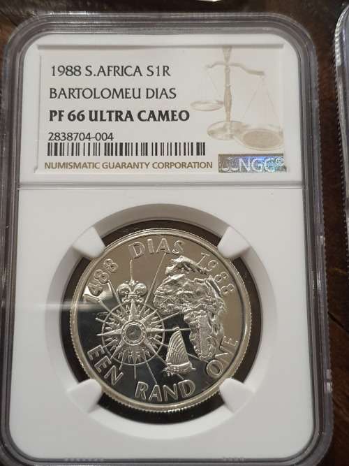 1988 SILVER R1 BARTOLOMEU DIAS NGC PF 66 UC