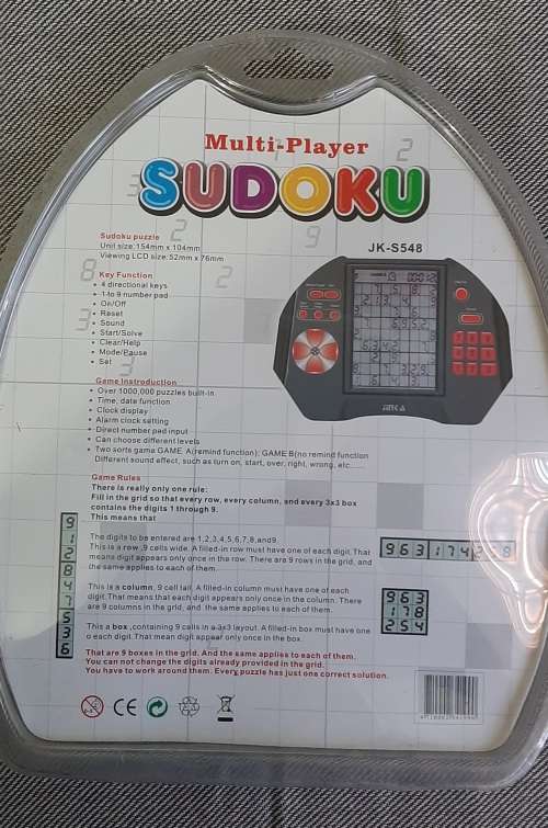 Sudoku electronic Handheld console