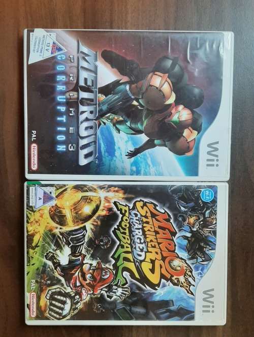 Metroid Prime 3 Corruption + Mario Strikers Charged Football
