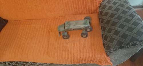 Old metal military vehicle toy