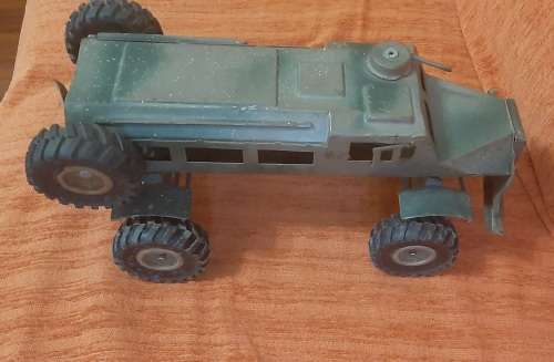 Old metal military vehicle toy