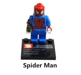 Spiderman The Avengers figures plastic building block sets toys Compatible With Lego