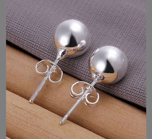Silver Plated ball Stud earrings