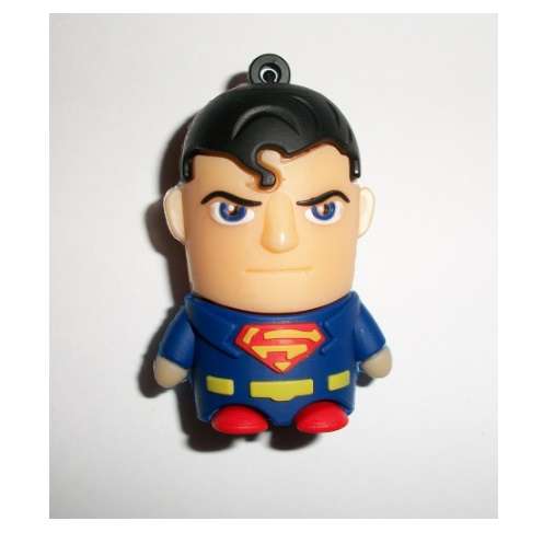 8GB Rubber Cartoon Superman USB 2.0 Flash Pen Drive Memory Stick