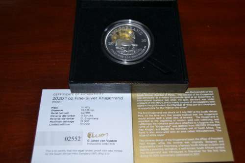 2020 Proof 1oz Silver Krugerrand