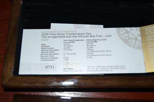 2019 Lion and Krugerrand combo set