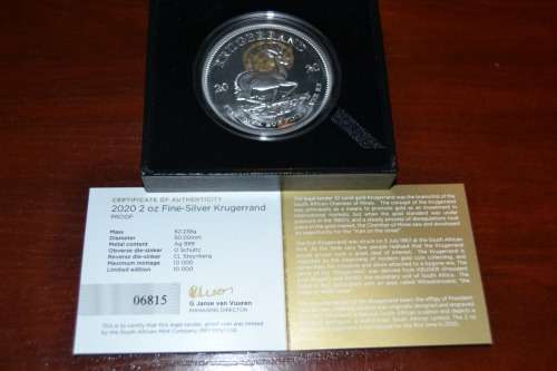 *Rare* 2oz. Proof Silver Krugerrand 2020