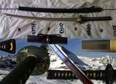 "ULTIMATE BLACK" Samurai Katana, Full Tang and Battle Ready!!!