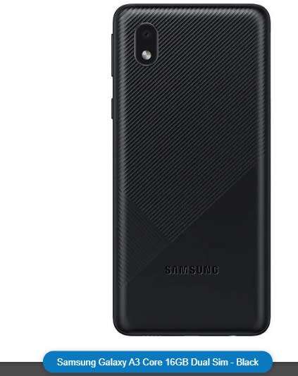 Samsung Galaxy A3 Core 16GB Dual Sim - Black