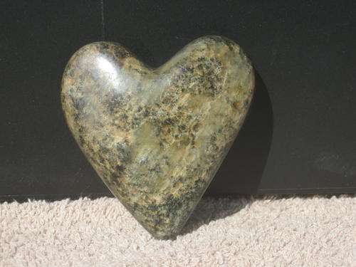 Serpentine Stone Art Heart