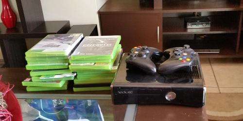 Xbox 360 250GB internal memory including 18games, 2 remotes