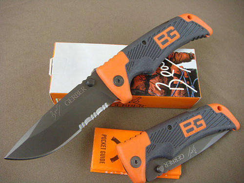 Gerber Bear Grylls Saber Lockback Ultimate Tactical Survival Folding Knife (Scout Model)