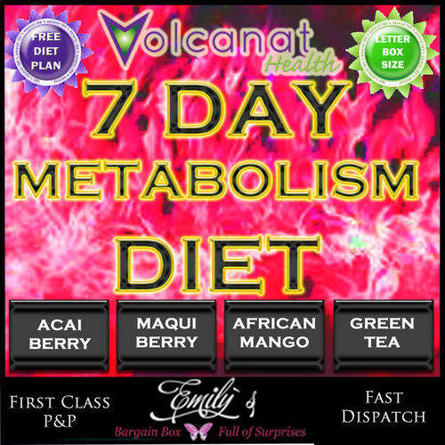 ACAI 7 DAY METABOLISM DIET 42 PILLS FAT BURN + WEIGHT LOSS PLAN VOLCANAT HEALTH