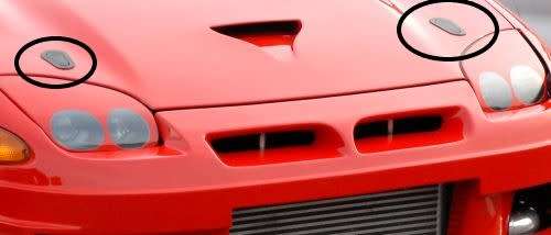 FLUSH MOUNT BLACK BONNET PINS WITH MOUNTING SCREWS