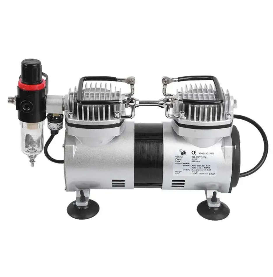 BARGAIN! 230V AIRBRUSH DUEL CYLINDER COMPRESSOR