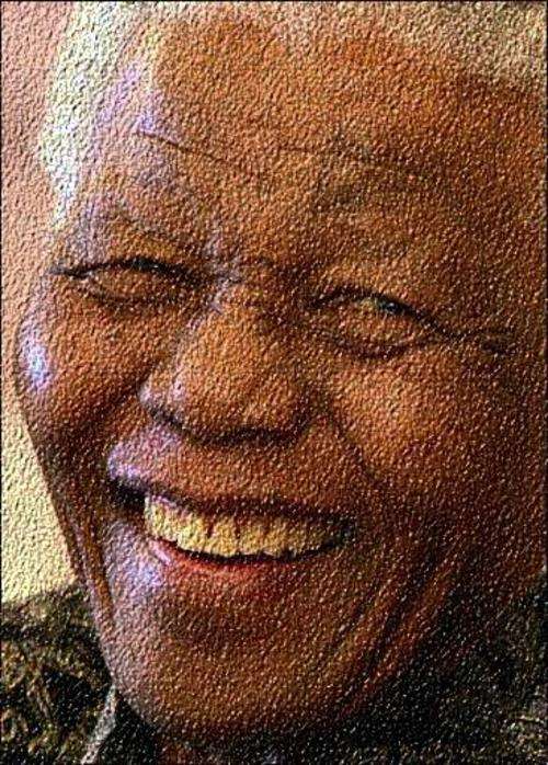 LAUGHING MADIBA - BEAUTIFUL  PRINT OF TEXTURED ARTWORK