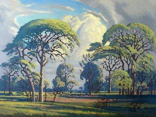 AFTERNOON LANDSCAPE -  BEAUTIFUL  PRINT OF  WATERCOLOUR