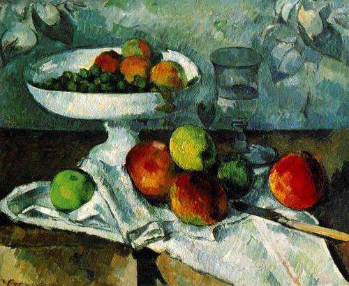 STILL LIFE REPRO CEZANNE - BEAUTIFUL CANVAS PRINT OF ORIGINAL ARTWORK