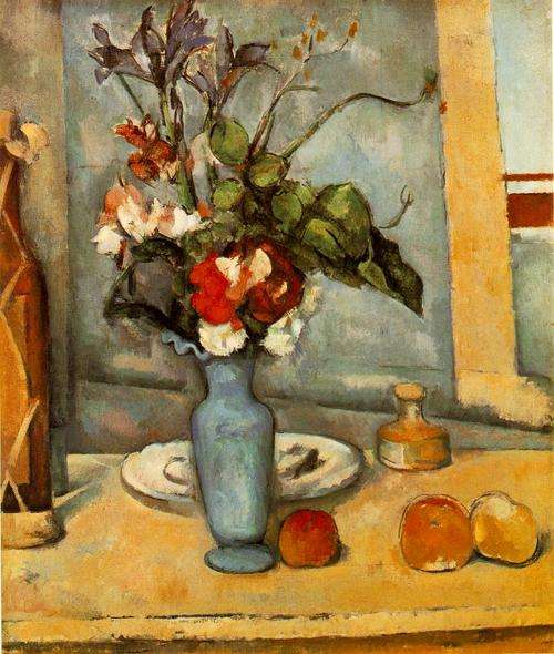 *STILL LIFE WITH BLUE VASE*  CEZANNE - BEAUTIFUL CANVAS PRINT OF ORIGINAL ARTWORK