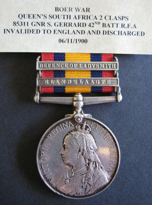 QSA with Elandalaagte and Defence of Ladysmith clasps (HIGHLY COLLECTABLE)