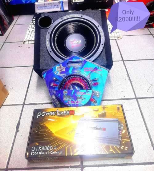 Complete 8000W 12 inch Plug and Play Car Sound Combo