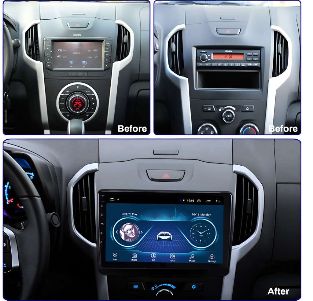 Latest generation Isuzu D-Max 9 inch plug and play radio