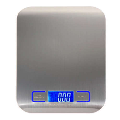 Stainless Steel Kitchen Scale Cooking Square Measuring Tool Ultra-thin Electronic Weight LED High Qu