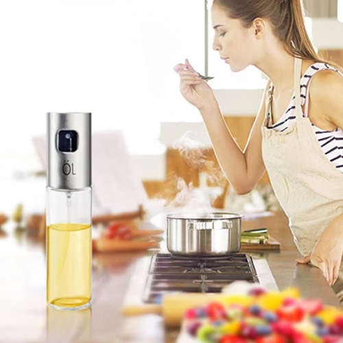Olive Oil Sprayer Dispenser for Cooking Food-Grade Glass Oil Spray Transparent Vinegar Bottle Oil Di